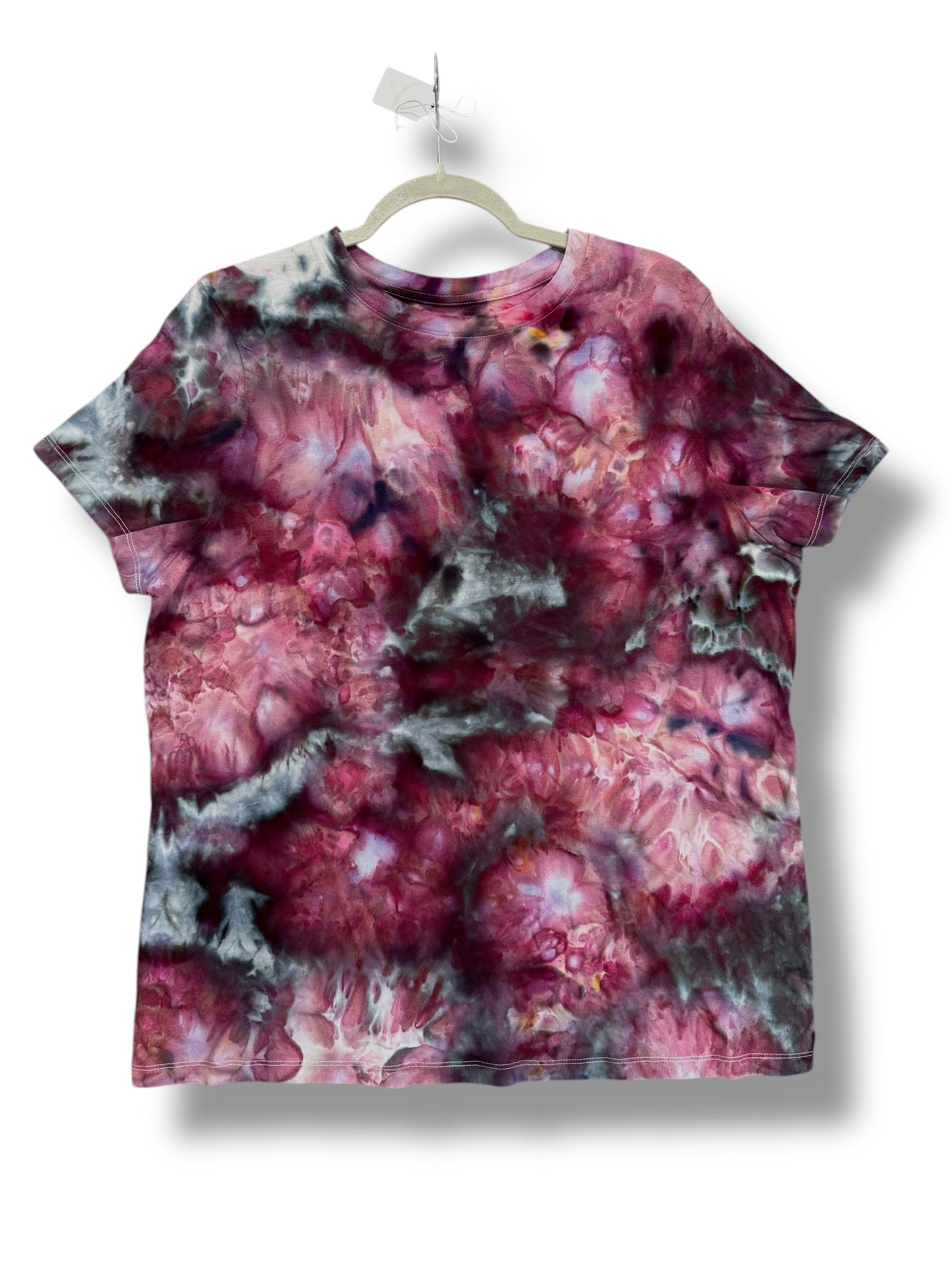 Women's Black Cherry Watercolor XXL Crewneck T-Shirt