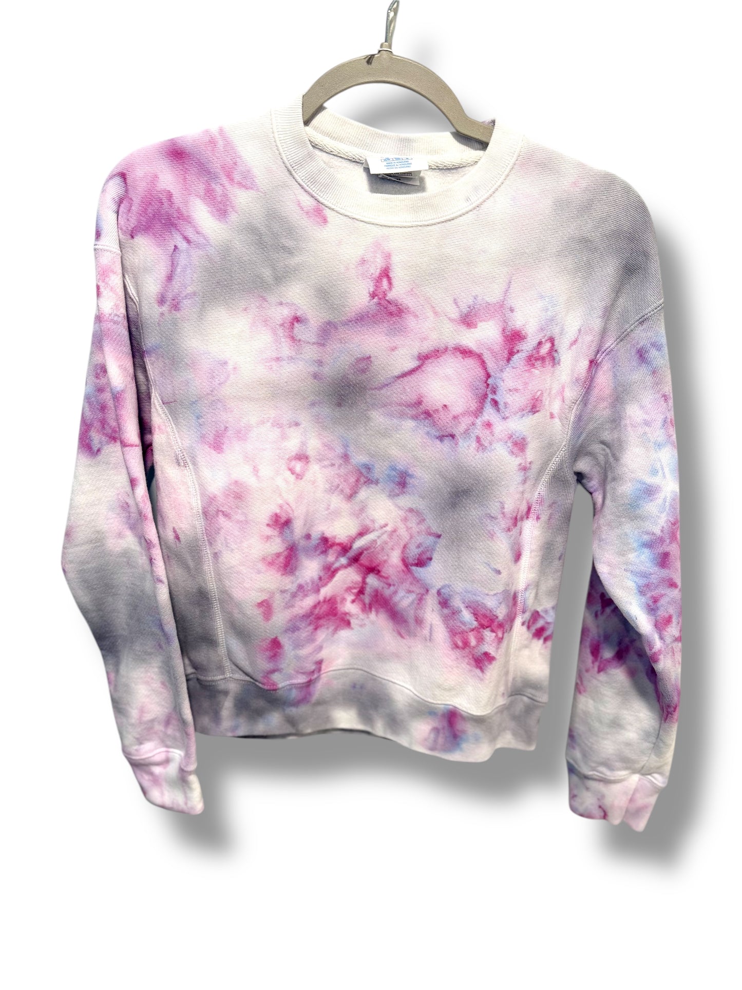 Women's Pink/Gray Champion Crewneck Sweatshirt XS
