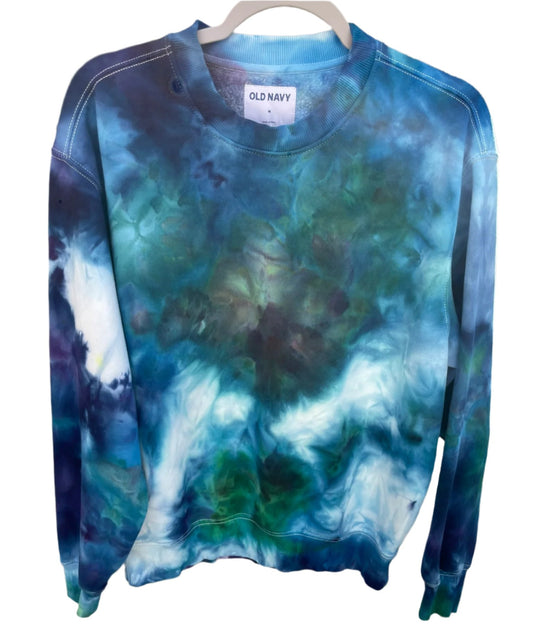 Men's/Unisex Greens and Blues M Crewneck Sweatshirt