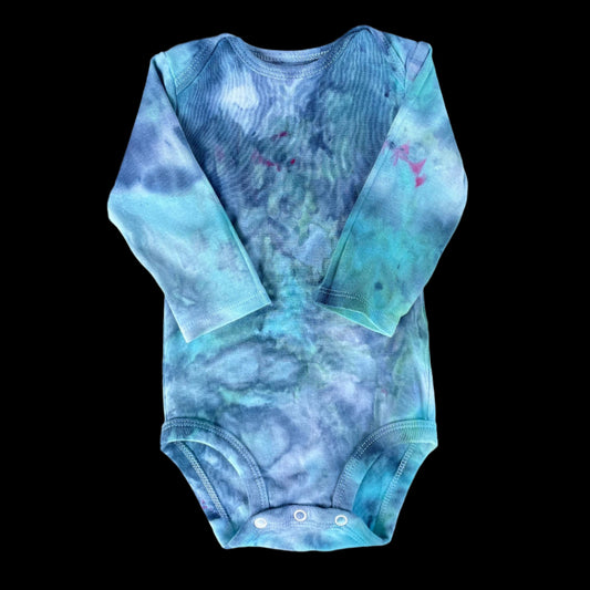 Onesie: Blue/Green 6M Long Sleeve