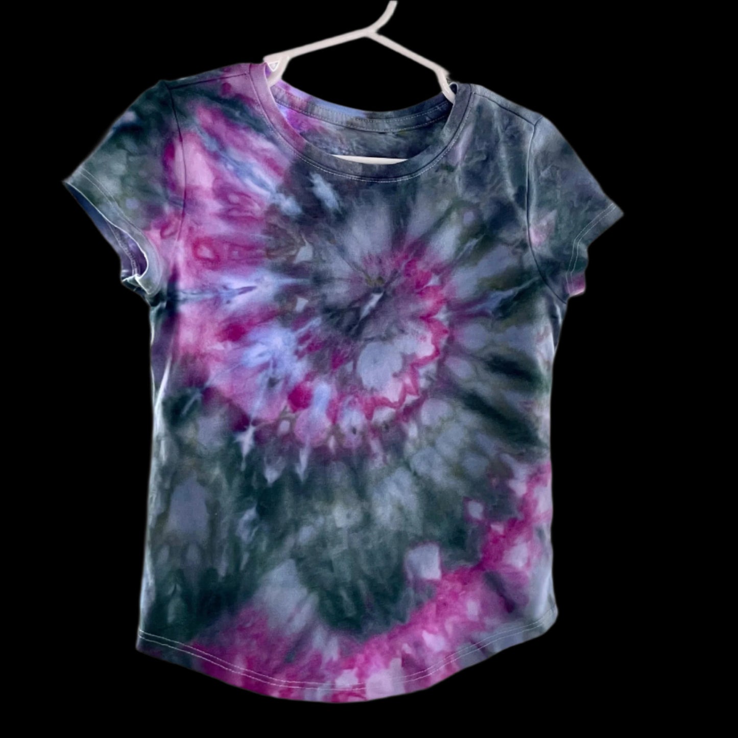 Girl's Pink/Dark Teal Watercolor XS (4/5) T-Shirt