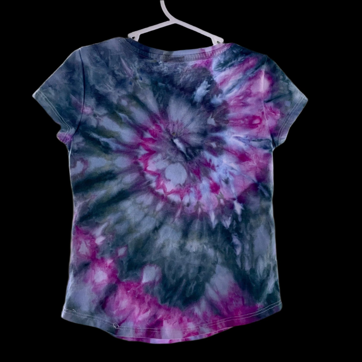 Girl's Pink/Dark Teal Watercolor XS (4/5) T-Shirt