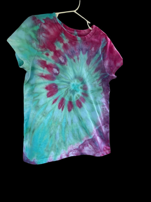 Girl's Green/Pink/Purple Spiral S (6/7) T-Shirt