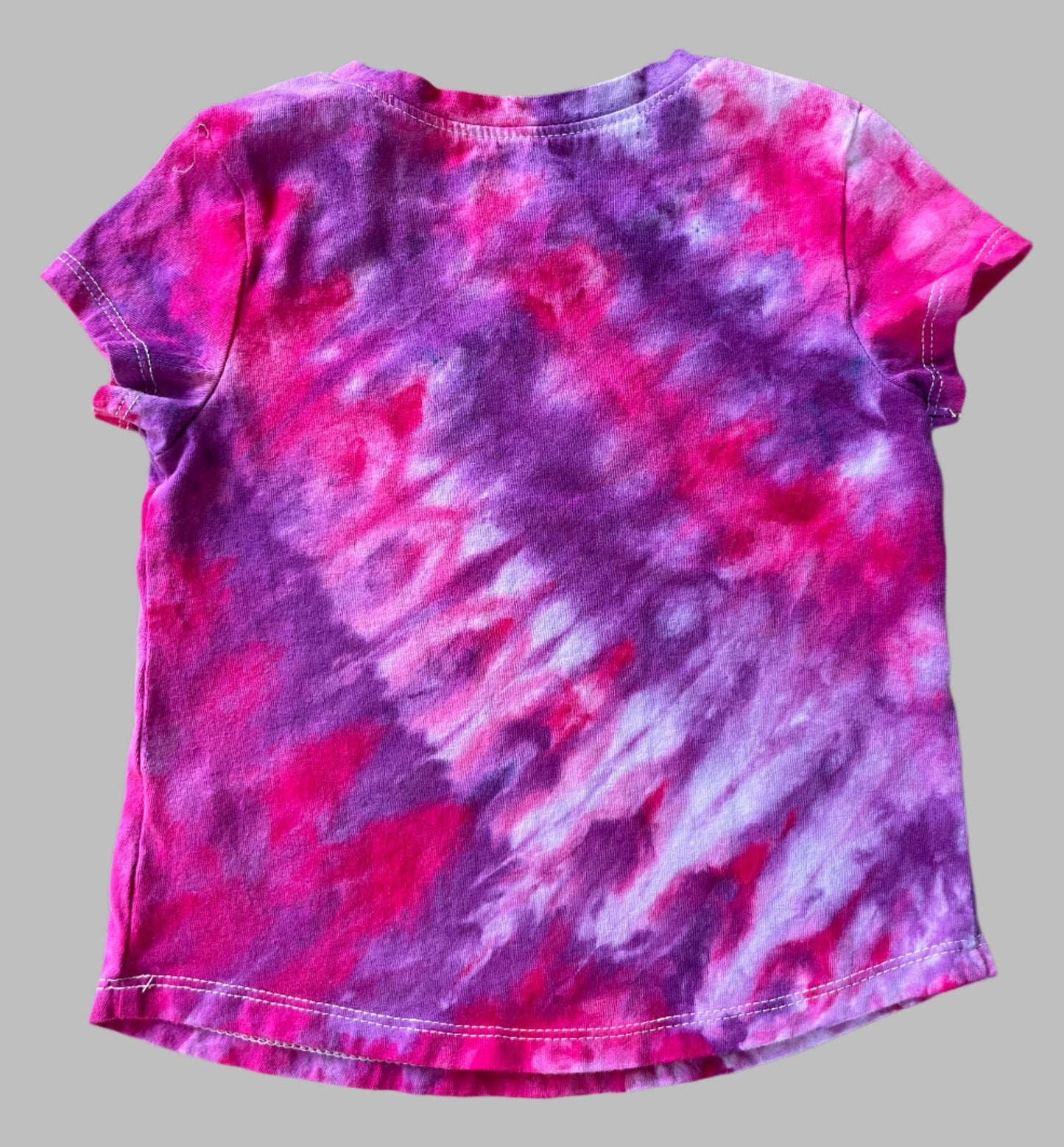 Girl's (Toddler) Pink/Purple Diagonal Fold 2T T-Shirt