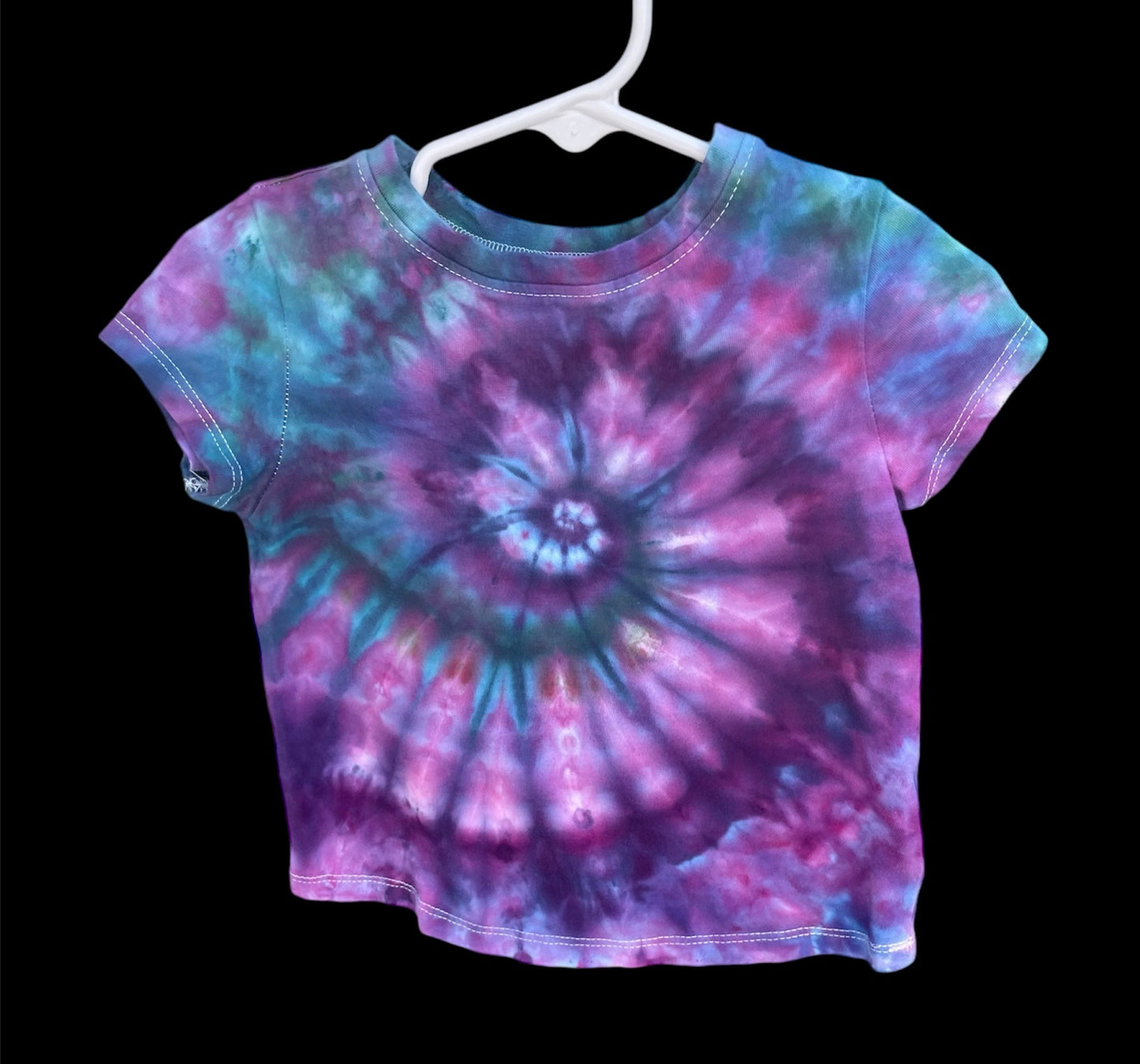 Girl's (Toddler) Purple/Teal Spiral 2T Short Sleeve T-Shirt