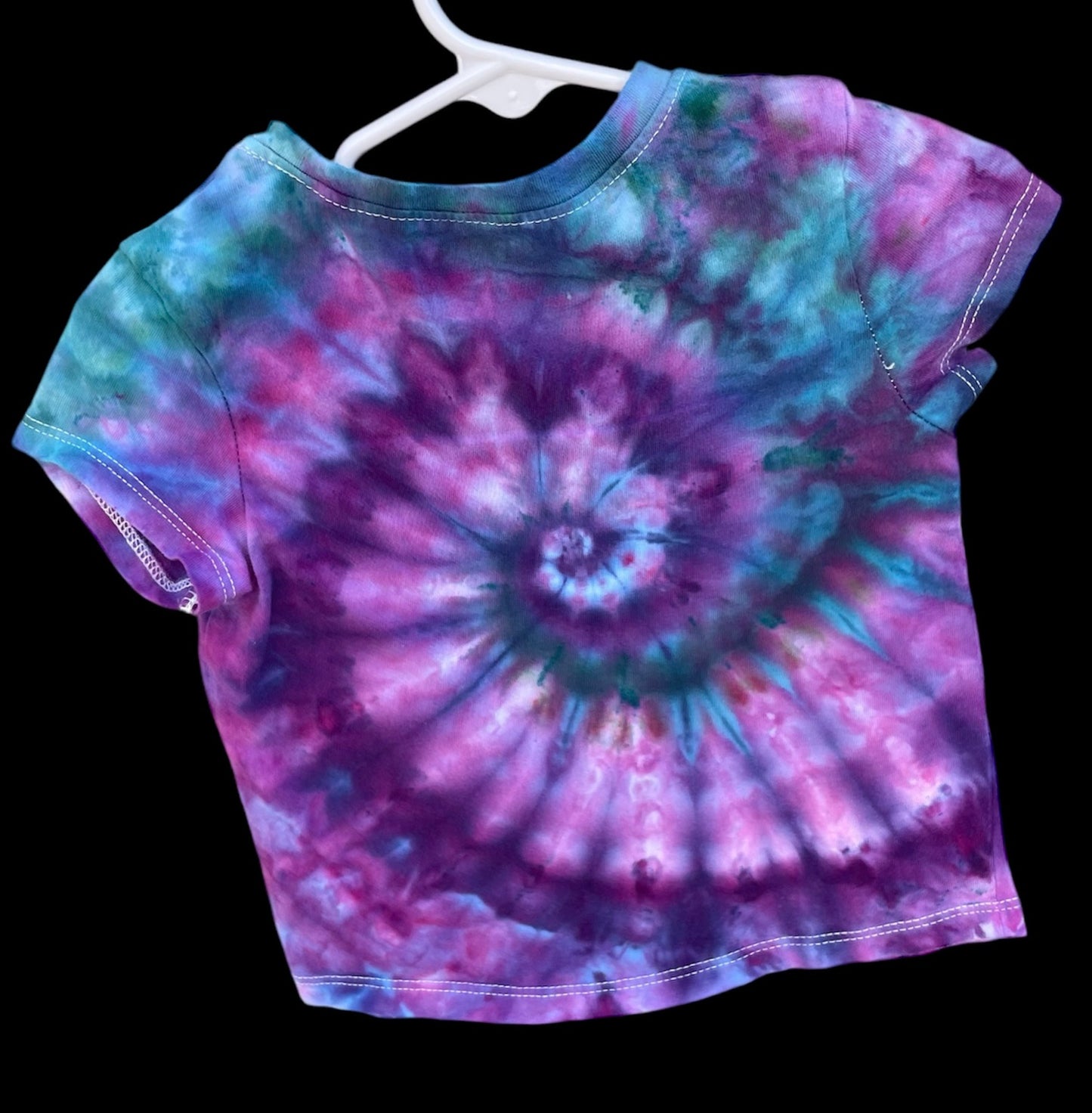 Girl's (Toddler) Purple/Teal Spiral 2T Short Sleeve T-Shirt