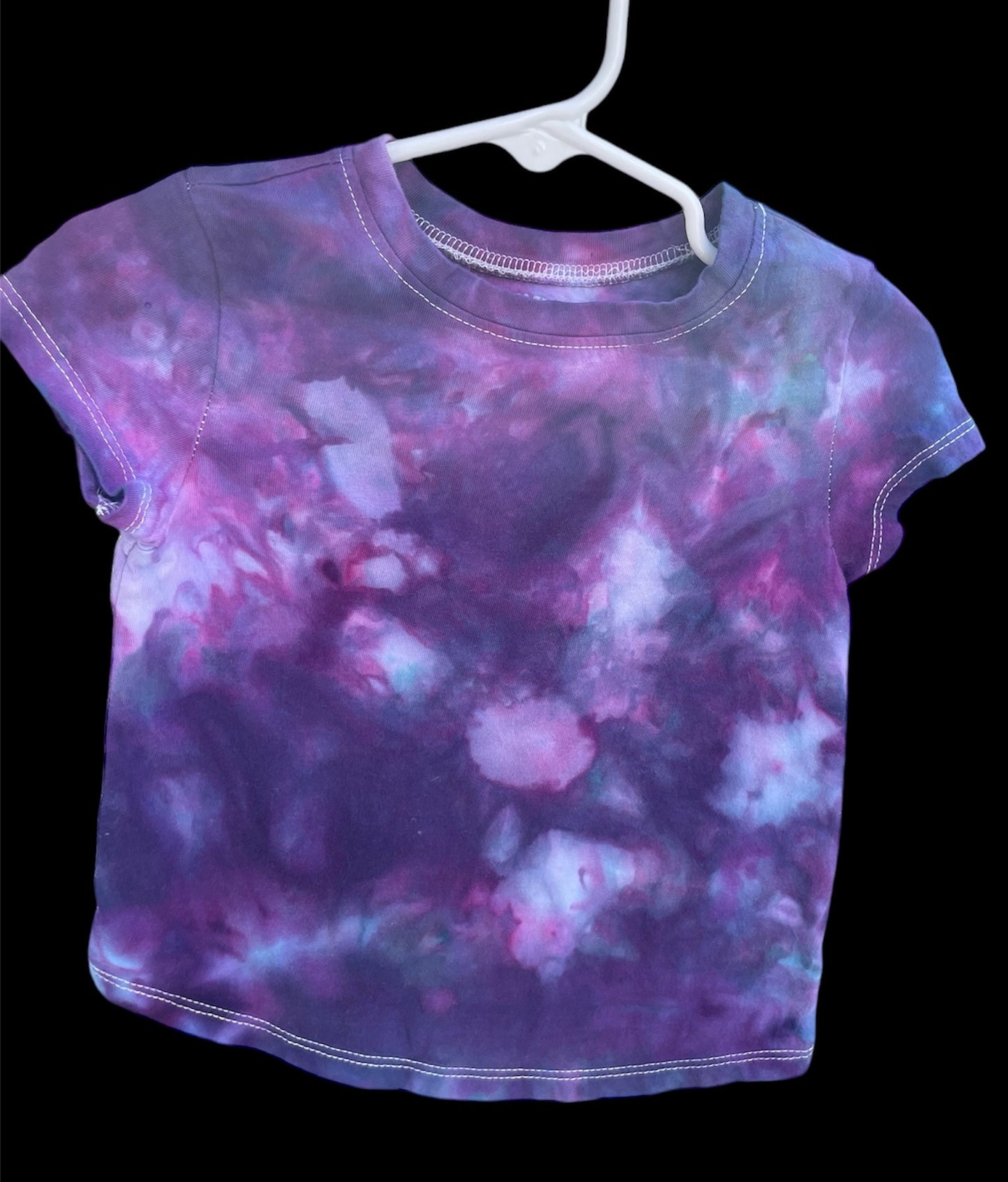 Girl's (Toddler) Purple/Teal Watercolor 2T Short Sleeve T-Shirt