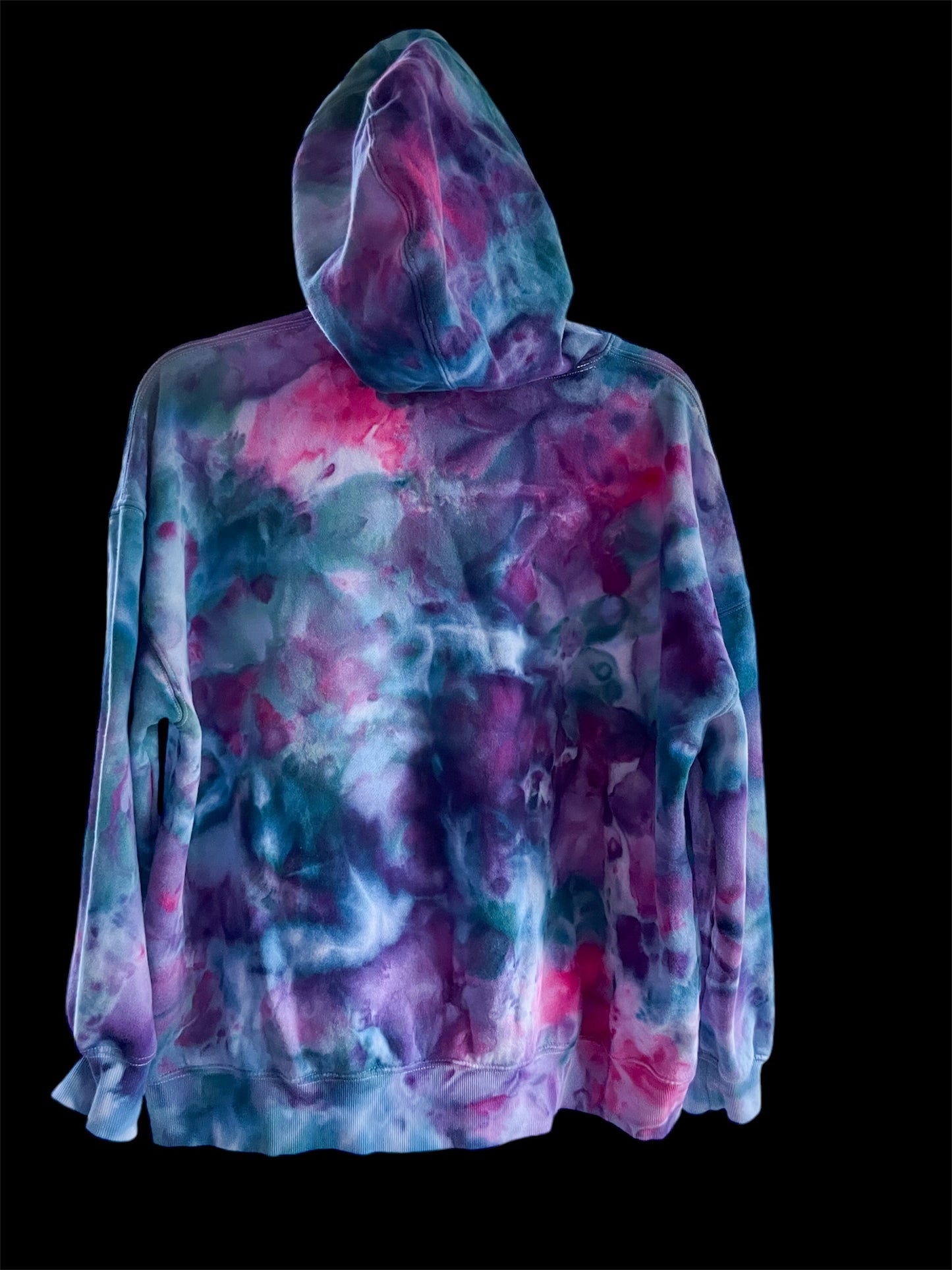 Women's Purple/Teal/Pink Oversized M Hoodie Sweatshirt