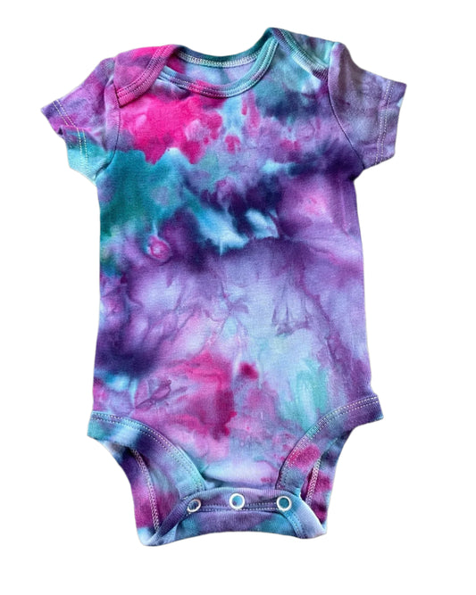 Onesie: Teal/Purple/Pink Newborn NB Short Sleeve