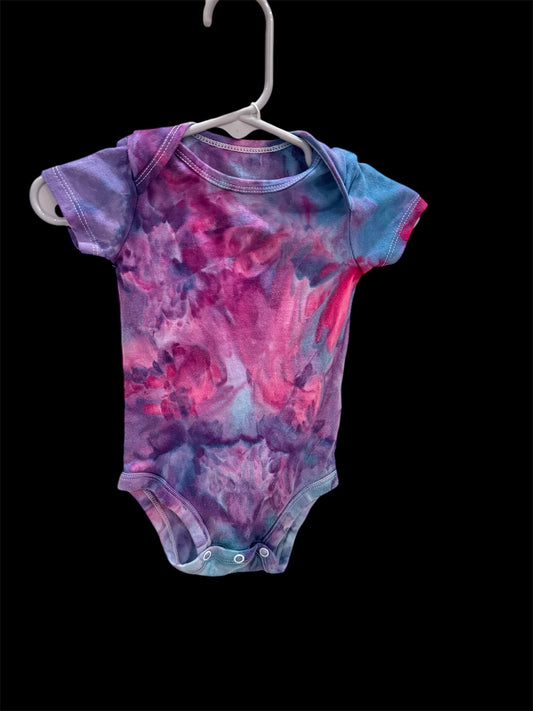 Onesie: Teal/Purple/Pink 3-6M Short Sleeve