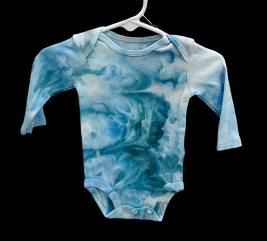 Onesie: Teal Watercolor 3M Long Sleeve